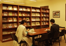 The library at the Ismaili Jamatkhana Lahore.