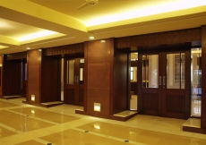 Entrance to the ante room and prayer hall at the Ismaili Jamatkhana Lahore.