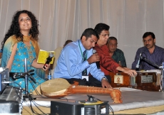 Performers recite at a Ginan Mushairo ahead of the Tanzania visit.