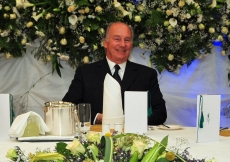 Mawlana Hazar Imam at the institutional leadership dinner in Kampala, Uganda on 12&amp;nbsp;July 2011.