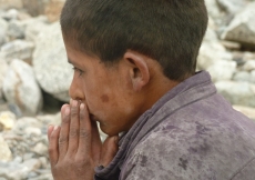 Life after the devastating floods &amp;mdash; a boy lost in thought in Darkut, Gilgit-Baltistan.