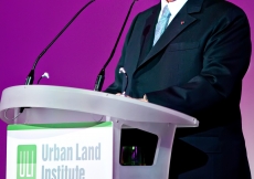 Mawlana Hazar Imam, who was awarded the J.C. Nichols Prize in 2011, addresses a leadership dinner at the Urban Land Institute Europe Annual Conference held in Paris.