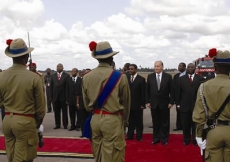 The &lt;em&gt;Nashid al-Imamah&lt;/em&gt; was played by the Tanzania Army Band at the airport.  