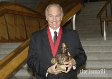 Mawlana Hazar Imam, one of the six recipients of the 2005 Andrew Carnegie Medal of Philanthropy, Edinburgh, 4 October 2005.