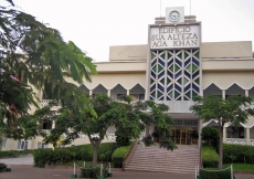 Front view of the Maputo Jamatkhana in Mozambique.  