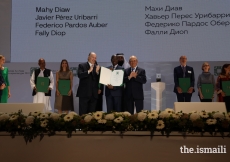 Many Diaw is honoured at the Aga Khan Award for Architecture 2019 Ceremony for his work on the Alioune Diop University Teaching and Research Unit in Bambey, Senegal.