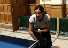 Competing in Table Tennis during the Golden Jubilee Games. JG