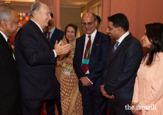 Leaders of the Jamat bid farewell to Mawlana Hazar Imam upon his departure from the Darbar hall.