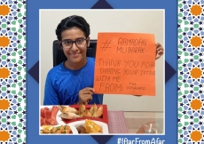 The #IftarFromAfar initiative celebrates the tradition of sharing meals with loved ones during the holy month of Ramadan. Although physically distant, the youth of our community showcase how their spirit of unity remains unshaken.