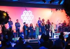 Artists from around the world perform a special musical composition for Mawlana Hazar Imam’s 80th birthday celebration. Photo: Farhez Rayani