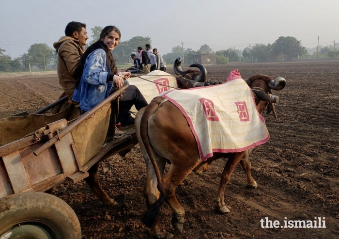 A day in the life of a farmer: GE Expedition participants join in an early morning excursion with Ismaili farmers.