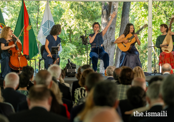 The Amara quartet performing at the Imamat Day reception at the Diwan of the Ismaili Imamat in Lisbon.