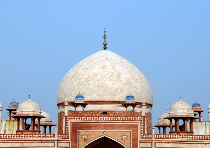 The restored dome of Humayun’s Tomb, in Delhi.