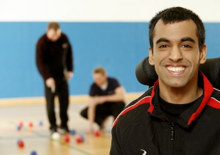 Ali Lalani, international boccia player.  