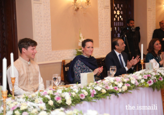 Princess Zahra and her son Iliyan at the institutional dinner in Islamabad, Pakistan, on 26 May 2024.