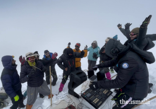 Team Khimor take part in the highest ever cultural dance performance at the top of Minglik Sar Peak in Shimshal Valley.