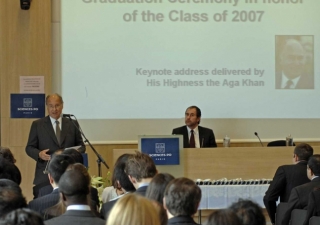 Mawlana Hazar Imam speaking at Graduation Ceremony of the Masters of Public Affairs (MPA) Programme at the Institut d'Etudes Politiques de Paris (Sciences Po).