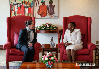 Princess Zahra in conversation with the First Lady of Kenya, Her Excellency Rachel Ruto.