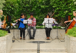 “Flow” specially composed for the 25th anniversary of the Ismaili Centre, London, is performed by Jonathan Eato and Thomas Maternik from Royal College of Music together with members of Ismaili Community Ensemble.