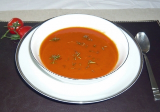 Tomato and Roast Pepper Soup.