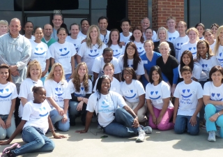 Dr Nooredin Nurani (at the far left) and his team of dedicated volunteers offer free dental treatment at an annual event in Atlanta.