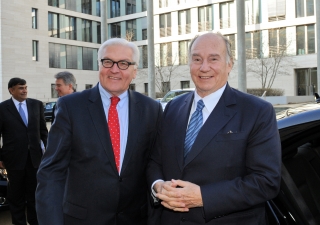 Mawlana Hazar Imam with Germany’s foreign minister, Frank-Walter Steinmeier.