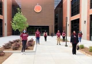 I-CERV volunteers dropping off donations from the COVID-19 Recovery Food Drive at the Atlanta Community Food Bank.