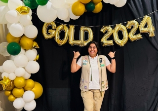 Aiza celebrating her Gold Award journey of “resilience through mindfulness.”