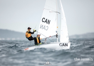 Emil and Nikhil sailing at the 2023 World Championships, Brazil