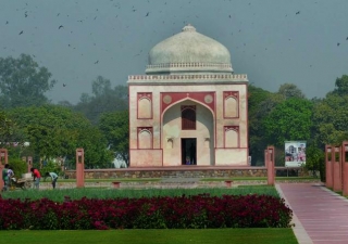 Sunderwala Burj tomb in Sunder Nursery, a 16th-century heritage garden complex adjacent to Indian Unesco site Humayun’s Tomb. 