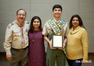 The Chunara Family [From left] Mansoorali Chunara, Sameeta Chunara, Aniq Chunara, and Shahnoor Chunara.