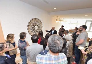 Visitors enjoyed learning and hearing about the significant pieces of art while touring the Ismaili Centre, Toronto