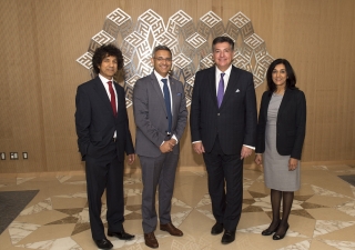 Ontario Minister Charles Sousa with leaders of the Ismaili Councils for Canada and Ontario at the Ismaili Centre, Toronto. Moez Visram