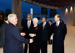 His Royal Highness Prince Edward and the Honourable Elizabeth Dowdeswell enter the Ismaili Centre, Toronto for the Duke of Edinburgh’s International  Gold Award Ceremony. Shafiq Shamji