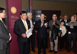 His Excellency Philip Eng, Singapore’s High Commissioner to Canada, speaks at The Lost Dhow exhibition at the Aga Khan Museum. Ghulam Ali Kassam