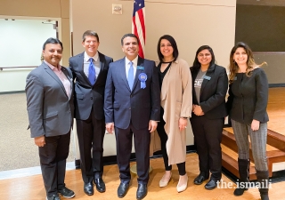 Mayor Kevin Falconer with the leadership team from the Ismaili Council for the Central United States.