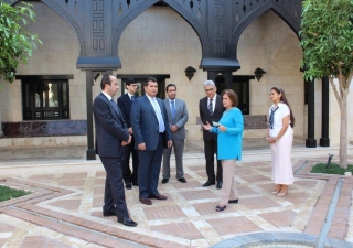 Turkish Ambassador Can Dizdar and Consul General Erdem Ozan at the Ismaili Centre, Dubai. Ismaili Council for UAE