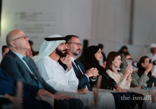 L to R: H.E. Ahmed Al Tazi, Moroccan Ambassador to the UAE; H.E. Sheikh Salem Al Qassimi, UAE Minister of Culture; Prince Rahim.