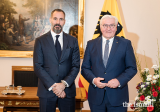 Prince Rahim and His Excellency Dr Frank-Walter Steinmeier, President of the Federal Republic of Germany.