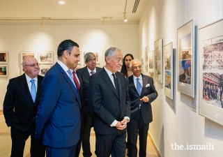 President of the Portuguese Republic, Marcelo Rebelo de Sousa, visits the exhibition “Ismaili Centre Lisbon: 20 Years Celebrating Pluralism” along with guests and leaders of the Jamat and AKDN. 