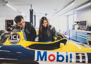 Nabila Tejpar, pictured with her Father Aziz, has continued her family's tradition of motor racing.