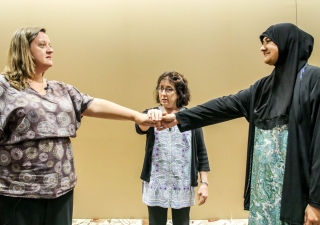 Susan Stone, Kim Schultz, and Rohina Malik perform Keeping Faith: &quot;Three Sisters of Story&quot;