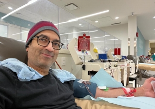 Ronil Shivji from Calgary is passionate about giving back through blood and plasma donation. He has donated plasma over 500 times and continues to make plasma donations regularly.