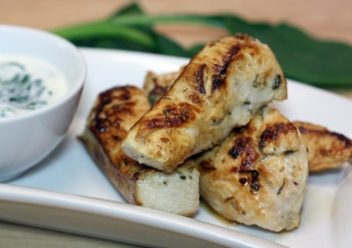 Tarragon Chicken with Spinach dip