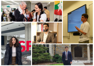 Clockwise from top left: Suyuna Dadybaeva, Khursand Sharipov, Saif Ur Rahmen, Karlygash Kussainova, and Safdar Jan.