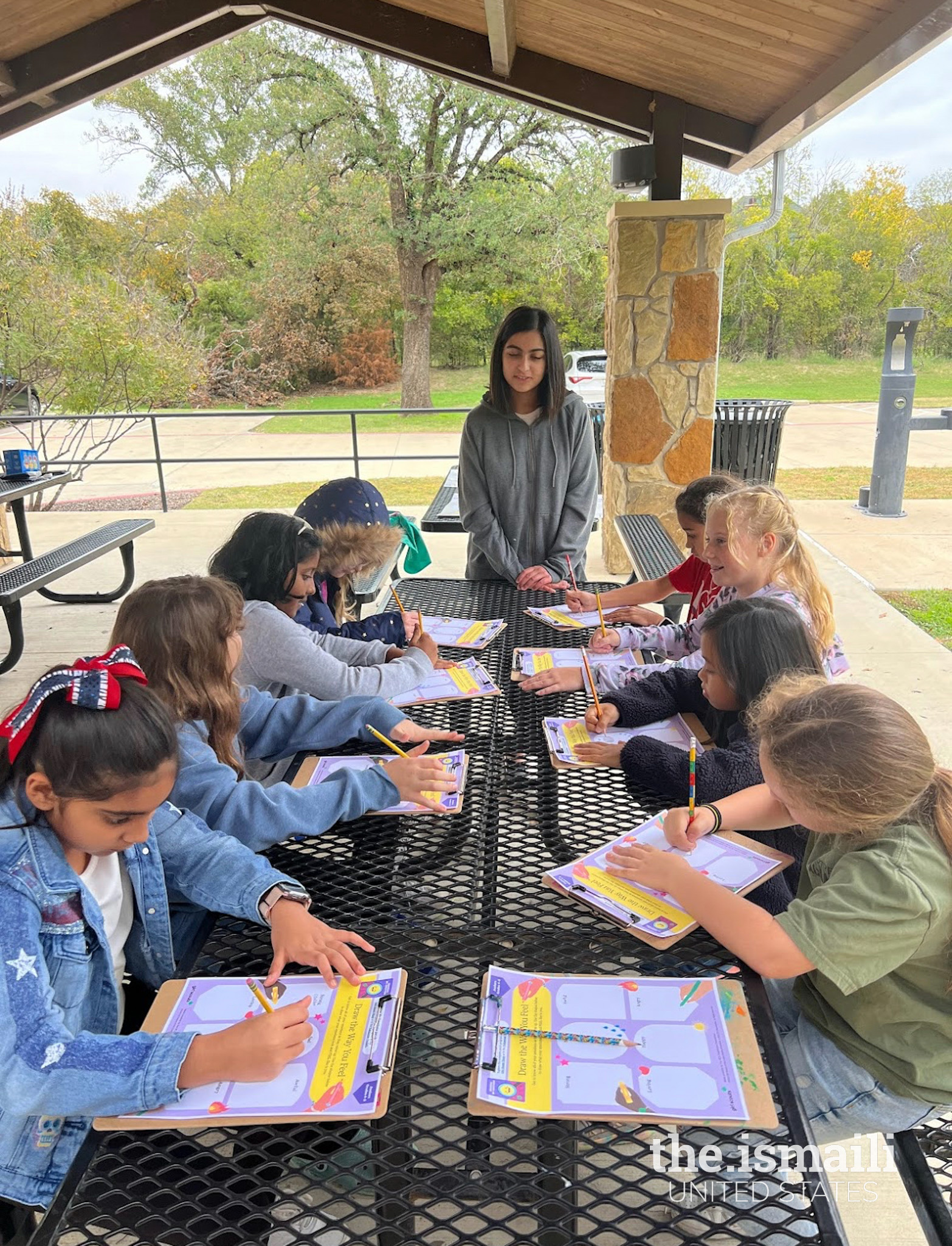 Zania educating Junior Troop 1485 about the stigma surrounding mental health.