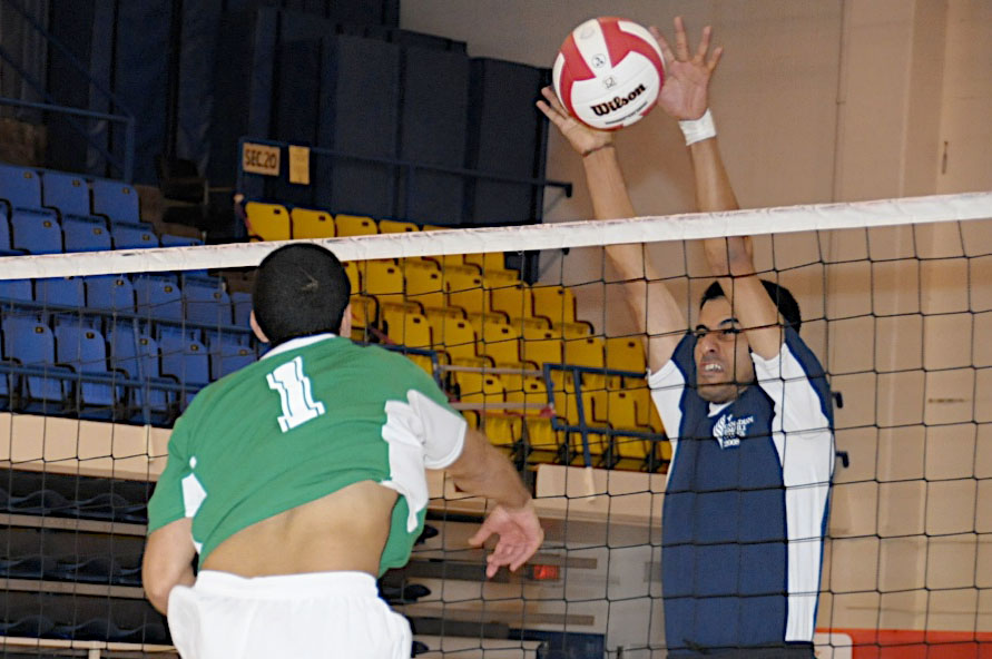 The Men's Volleyball tournament heats up. Ontario eventually took the gold medal. Photo: Aziz Ladha