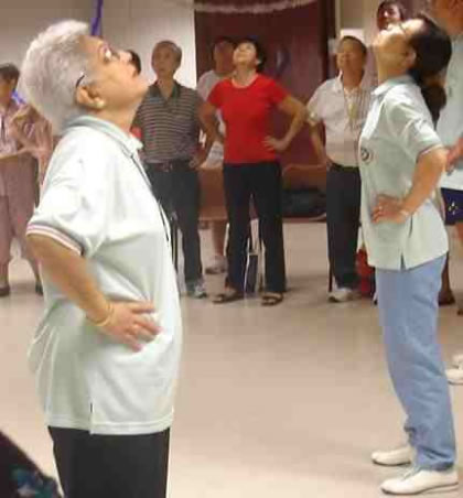 Laughter session at a seniors home. Photo: Courtesy Zareena Bana