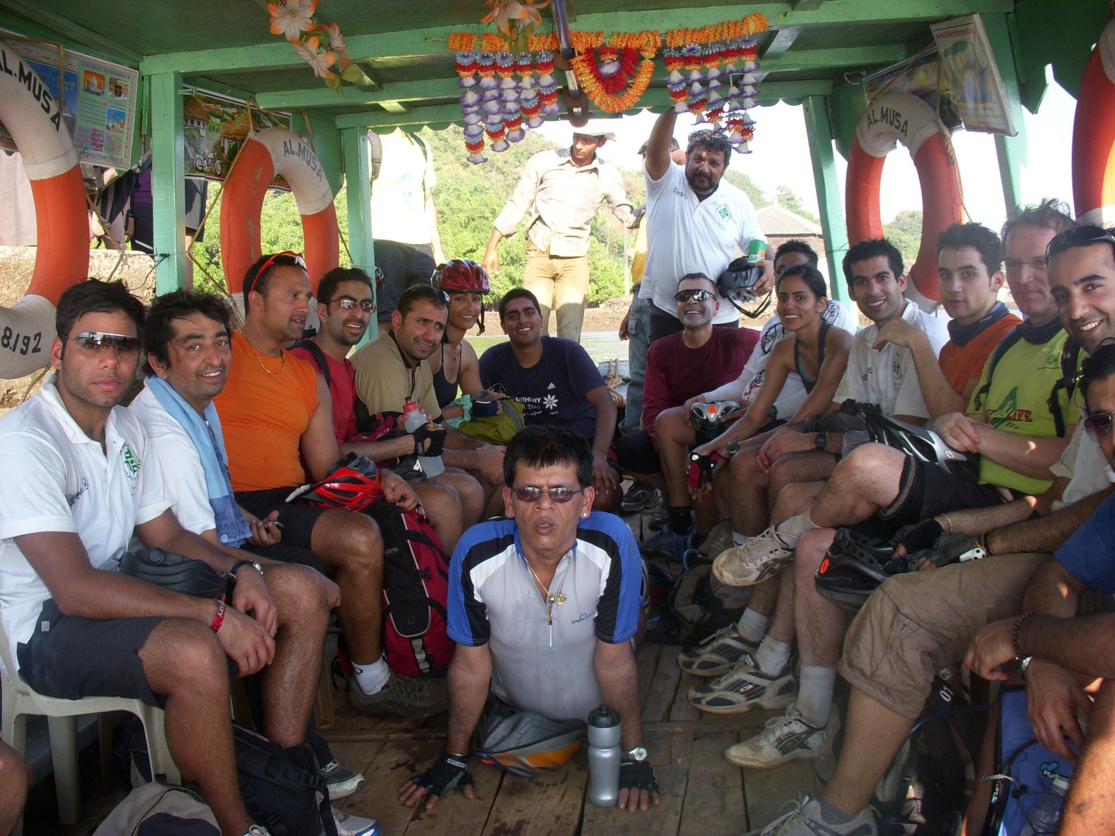 Travelling along the West coast of India meant that participants often had to cross waterways with the help of local ferries. Photo: Courtesy of Farah Gilani