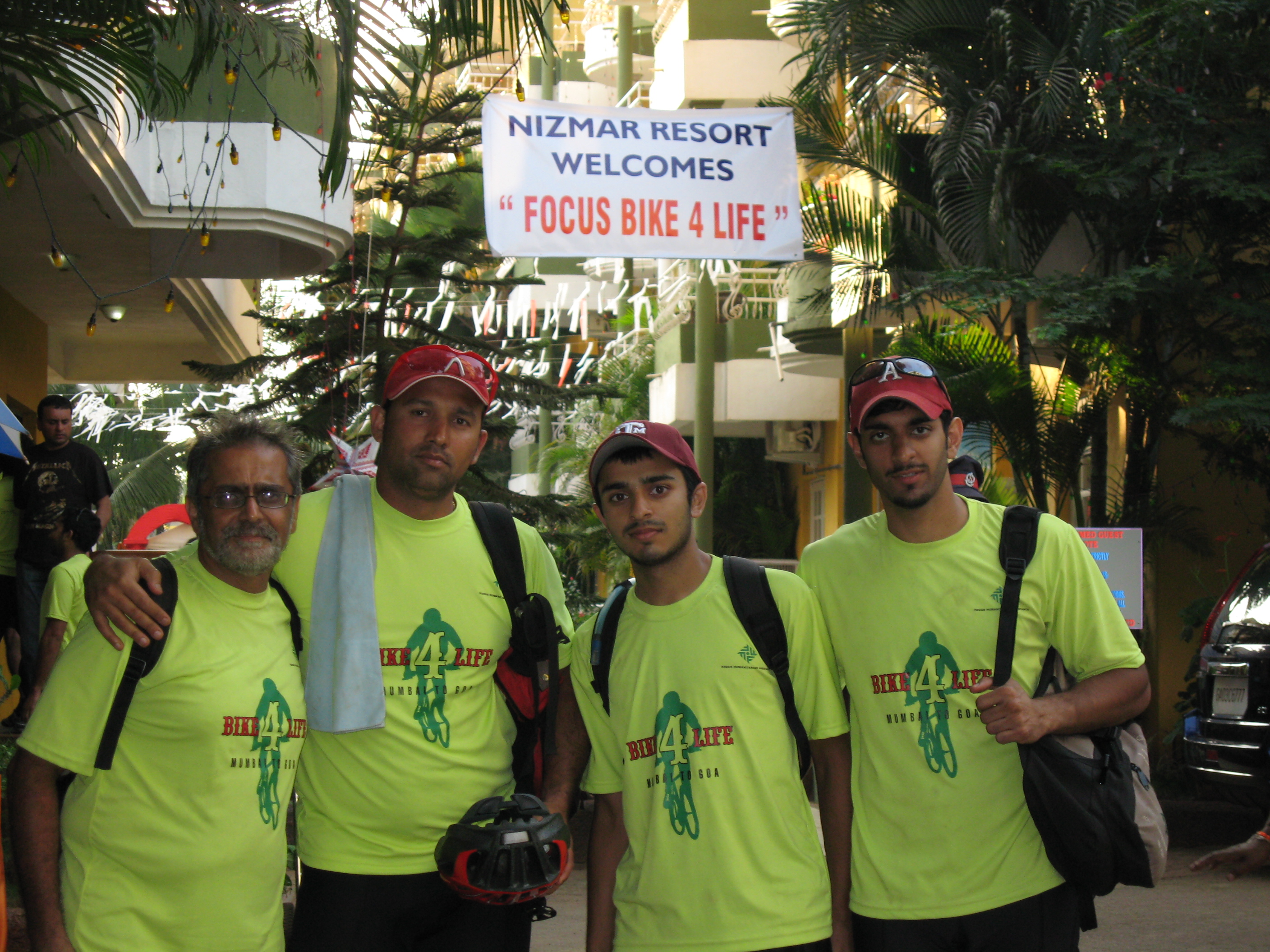 After six days of cycling and five nights of camping, 69 hot, sweaty and weary bikers arrived in Goa to celebrate their fantastic achievement. Photo: Pehmaneh Ramji